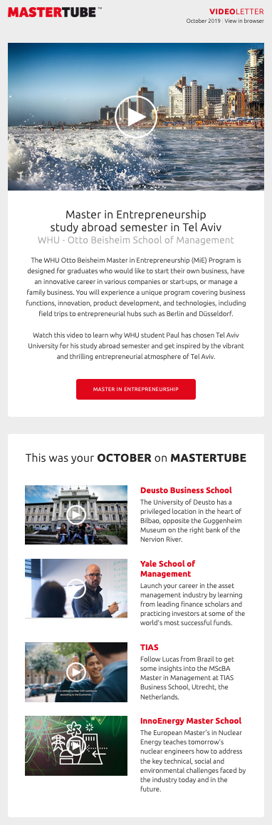 Videoletter October 2019